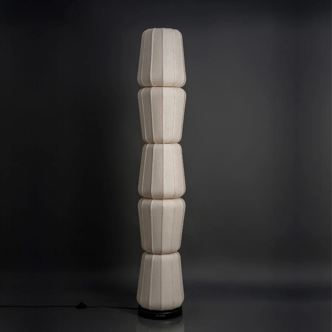 Tall Totem Floor Lamp full view showing its stacked rounded modules in a vertical totem form
