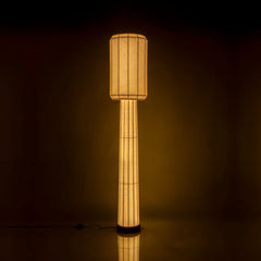 Domus Slim Floor Lamp illuminated showing refined ambient glow
