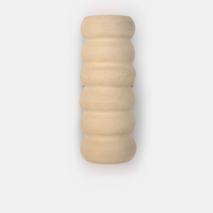 Ivory contour wall lamp clay body powder-coated steel mount on white wall