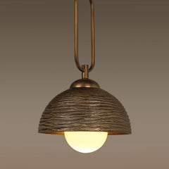 Ceyra Pendant Lamp, textured half-dome shade