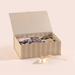 Illume - Lid Jar & Bowl Candle - Venetian Bergamot - Set of 2, both candles packed in open striped gift box