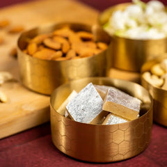 Stylish Gold bowl serveware used for snacks