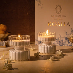 Glass tea-light holders By La Dimora