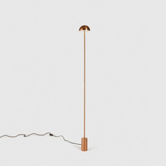 Mushroom Floor Lamp featuring tall metal rod for Minimalist homes