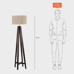 Hercules Phoenix Floor Lamp base and stand construction detail with a mannequin for scale 