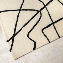 white wool rug