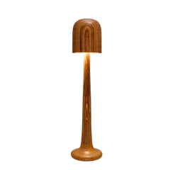Wooden floor lamp with a unique design 