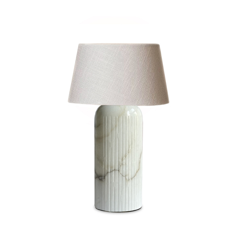 White Alabaster Table Lamp by Kasto