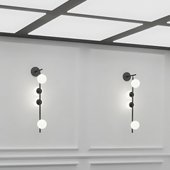Industrial Garage Wall Lamp – frosted 6-inch glass shade mounted with brass finish on wall