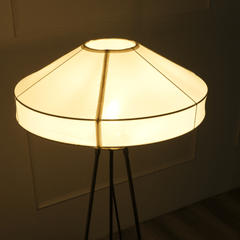 Close view of Space Rover Floor Lamp switched on showing warm ambient glow
