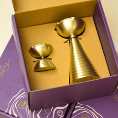 Brass Diya Gift Set in two sizes