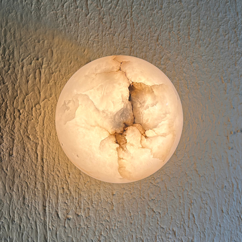 Moon Inspire Wall Light | Alabaster marble