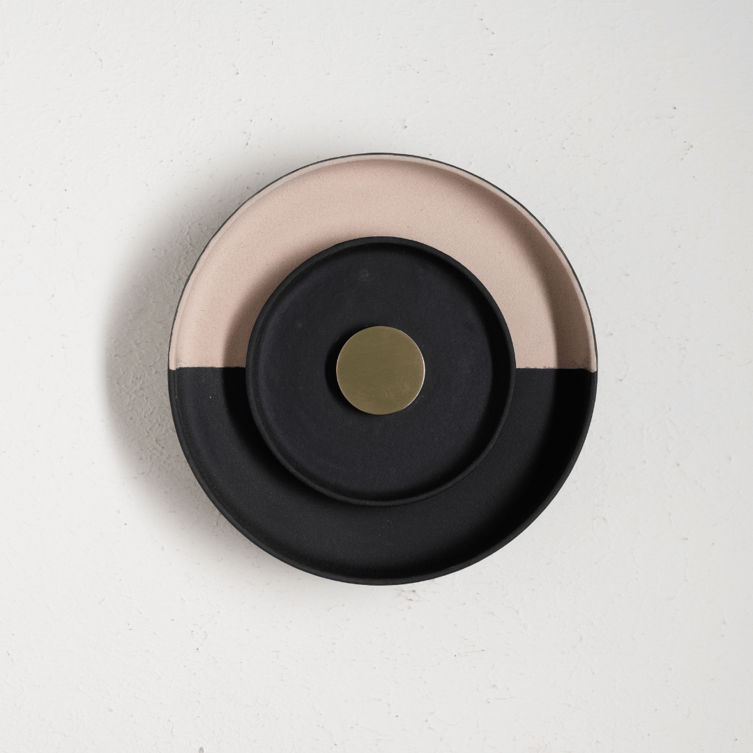 Terra Wall decor at Thelivinginfluence | Handcrafted Stoneware Clay- Black Glaze