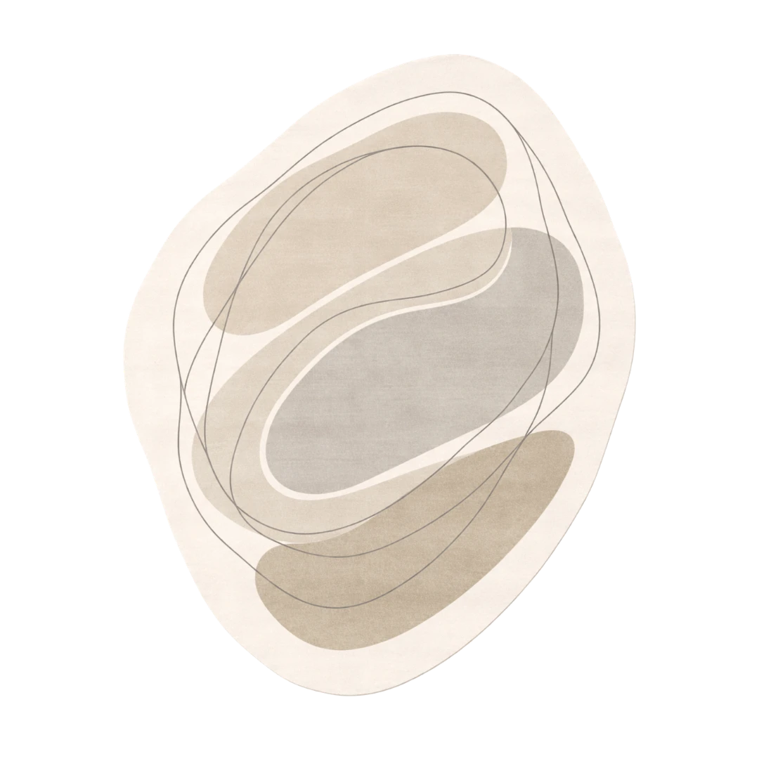 Ring with interlocking oval shapes on a white background