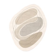 Ring with interlocking oval shapes on a white background