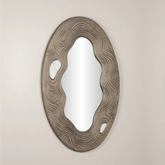 Meridian Wall Mirror with antique brass frame