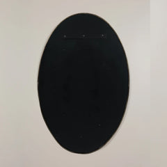 Meridian Wall Mirror, organic shape with engraved lines