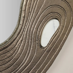 Meridian Wall Mirror with inset marble accents