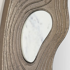 Meridian Wall Mirror in brass and marble