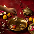 Pratah | The Dawn Ritual | Pooja Brass Thali & Bell