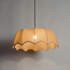 Pendant light with scalloped Fabric Hanging Light