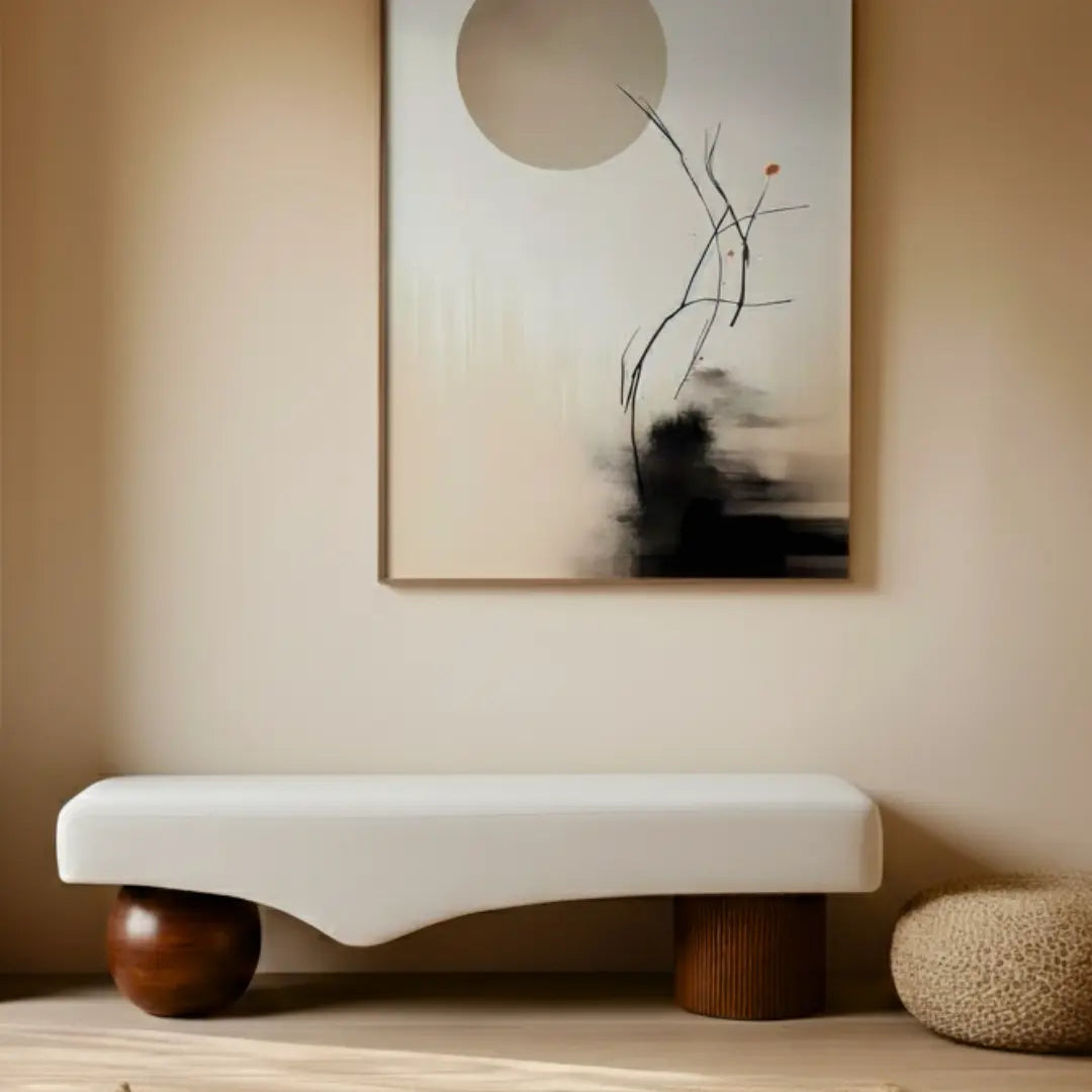 Shop Solara Teak Wood Bench | Luxury Bench Design – The Living Influence