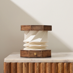 Decorative Foldplay Table Lamp, made of white Linen and wood 