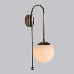 Clear glass globe wall sconce premium brass finish design-led lighting for wall hanging