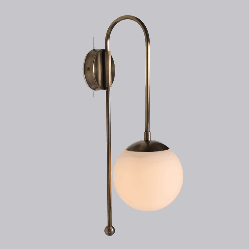 Wall Sconce with Glass Globe | wall hanging