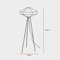 Space Rover Floor Lamp dimensions mentioned
