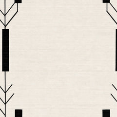 Pattern of black geometric shapes on a beige background