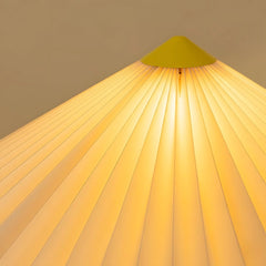 Wavy Floor Lamp top view showing paper cone-shaped top and form detail