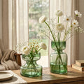 Sage Green Tinted Glass Vases
