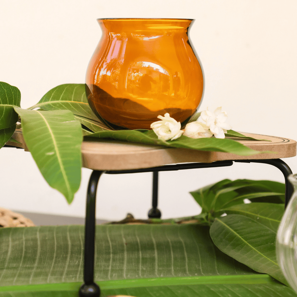 Terracotta Glass matka with 7cm diameter and 8cm height