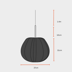 Berlin Georgette Pendant Light- Product dimensions: (insert diameter × height as per listing)