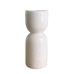 Large Alabaster Candle Holder White Color at The Living Influence