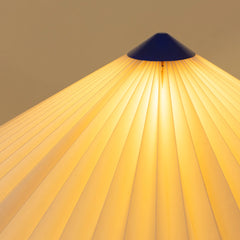 Wavy Floor Lamp - Cobalt Blue top view showing conical lamp shade with a textured surface