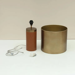 Hermes Table Lamp in brushed brass finish