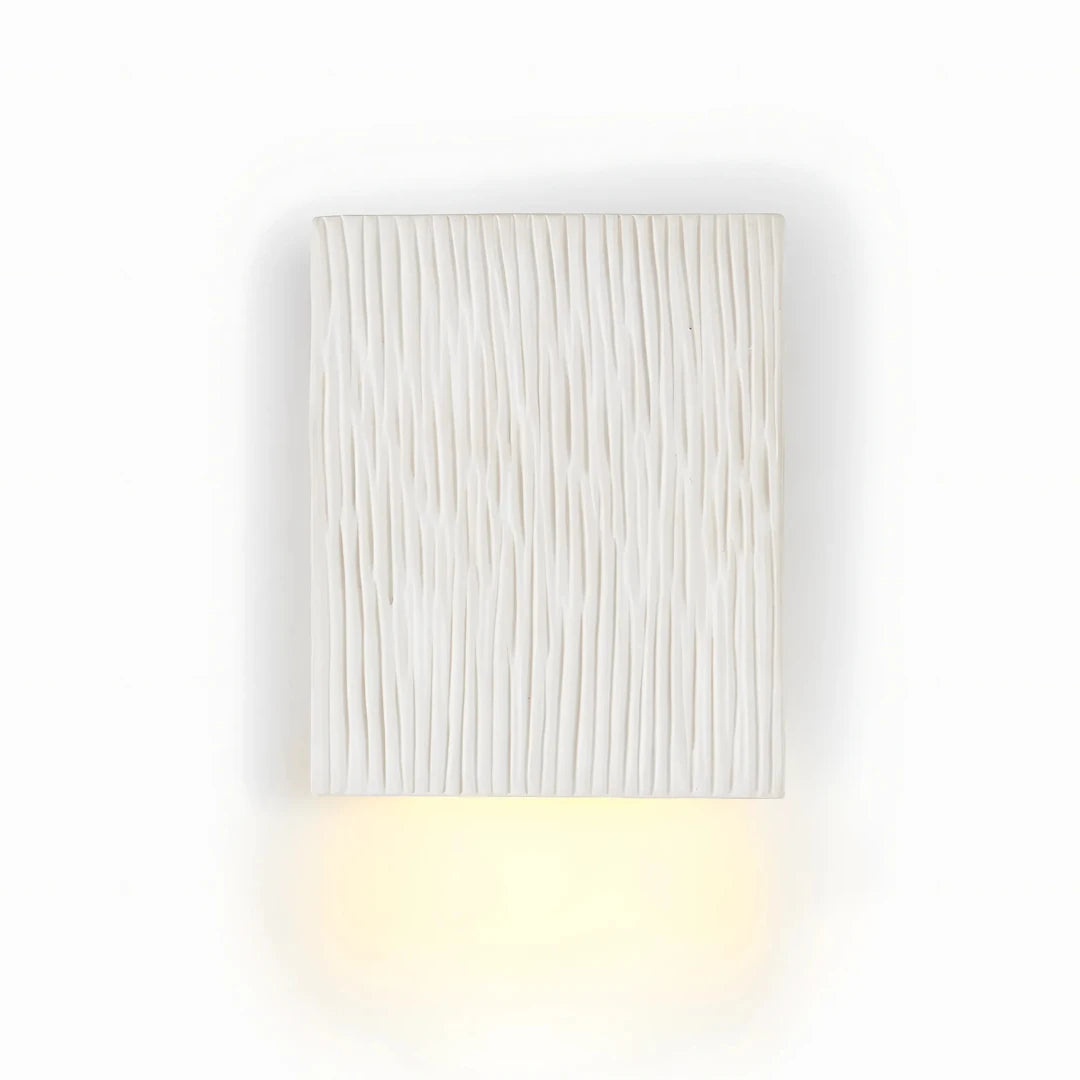 White ceramic down light wall lamp 6-inch width ambient illumination