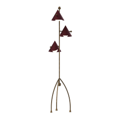Elegant multi-light Paan Floor Lamp showing shade and metal rod
