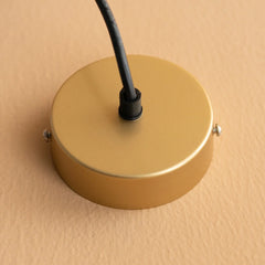 Gold pendant light fixture for Bella White Hanging Lamp 