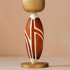 Lagori Black Floor Lamp gold base and stand construction detail 