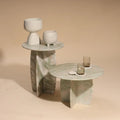 Raio Marble Side Table - Pista