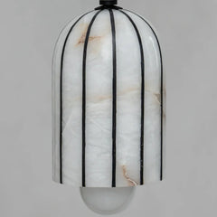 Decorative ceiling light with marble-like pattern on a gray background for ultra modern homes