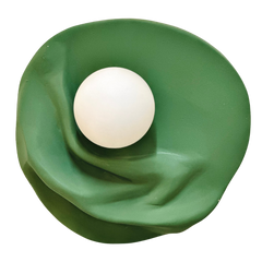 Folds Wall Sconce Light in Green Color