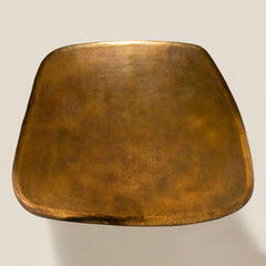Bronze-colored wooden coffee table with beautiful finish from the top