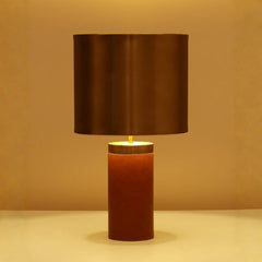 Hermes Table Lamp with vegan leather base