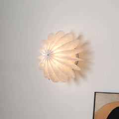 Decorative Daisy Wall light in layered petals design with ambient lighting