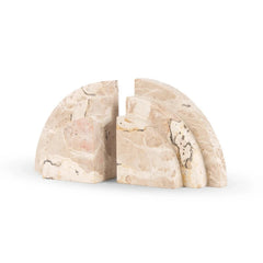 Arcway Bookend - Tiered Arc Pair made of Capri Beige Marble