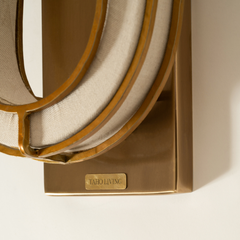 Close view of Qandil Wall Lamp by Taho Living made of brass and iron